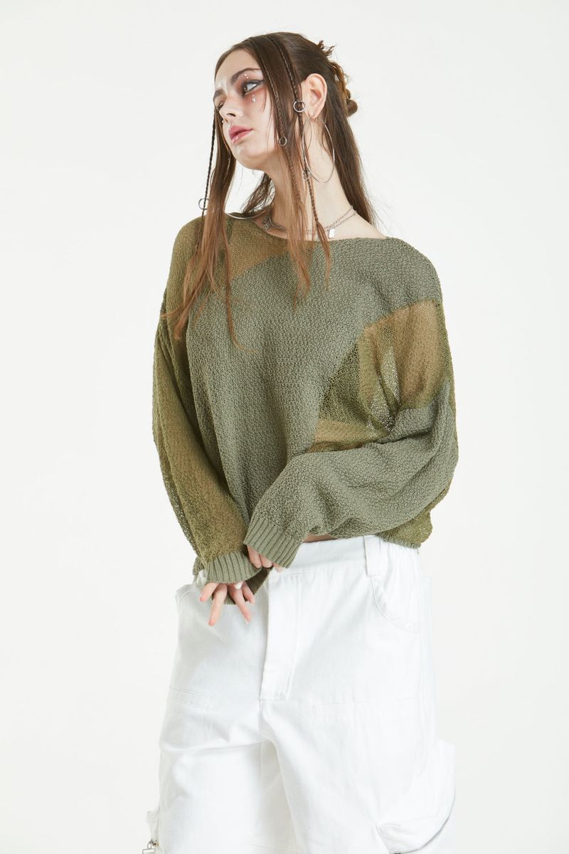 HAND SEE-THROUGH KNIT