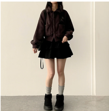 Mori soft fleece pocket jacket