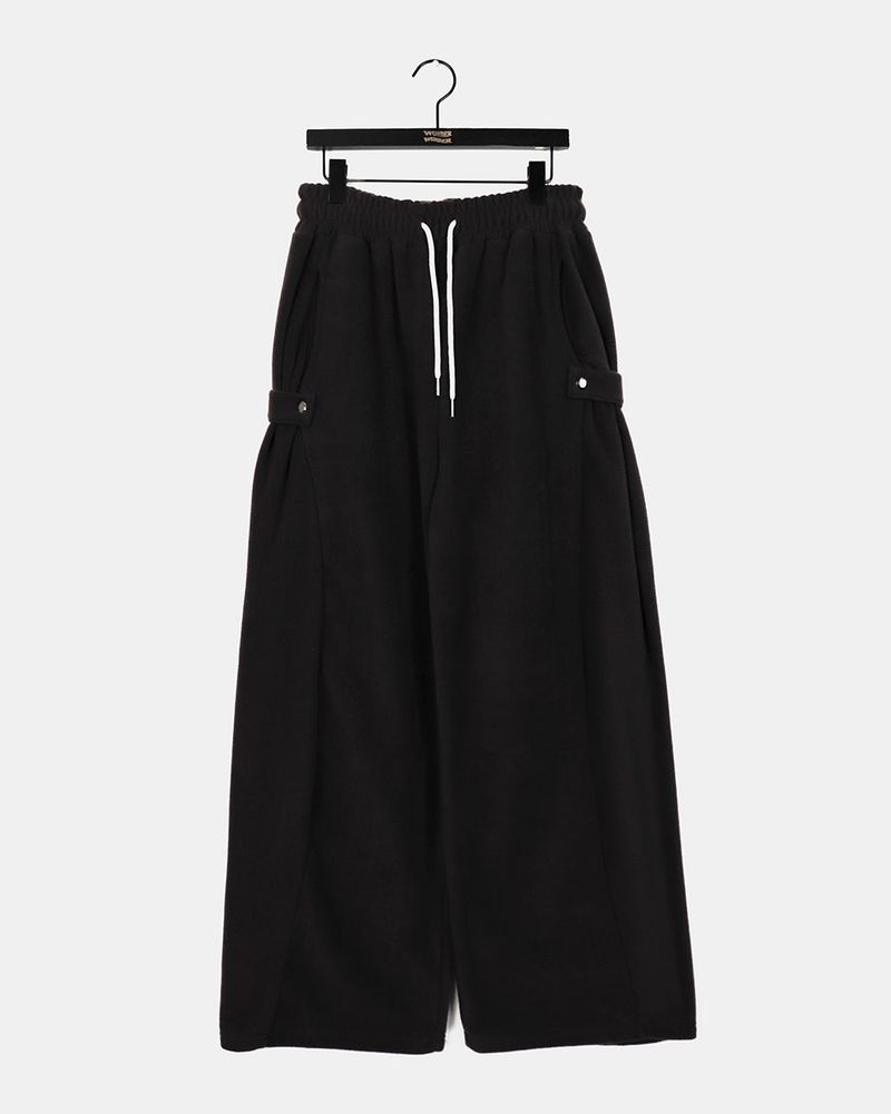 Pingti Side Snap Fleece Wide Pants
