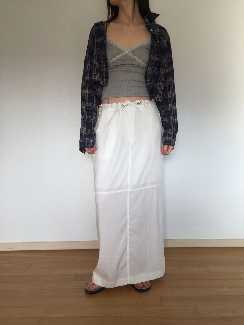 Check crop shirt (2 colors)
