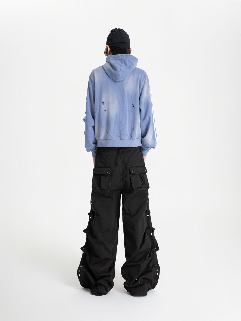 SEXXDEVIL 00 Washed Zip-Up Hoodie