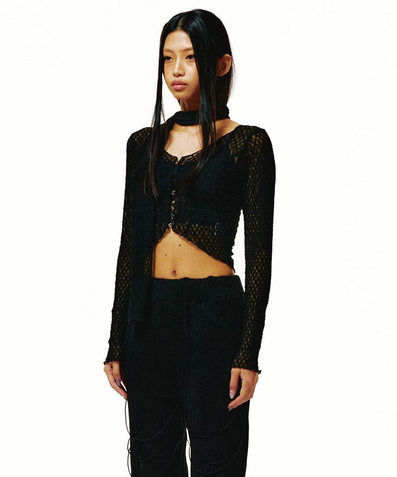 221-SCARF&HOOK LACE CARDIGAN
