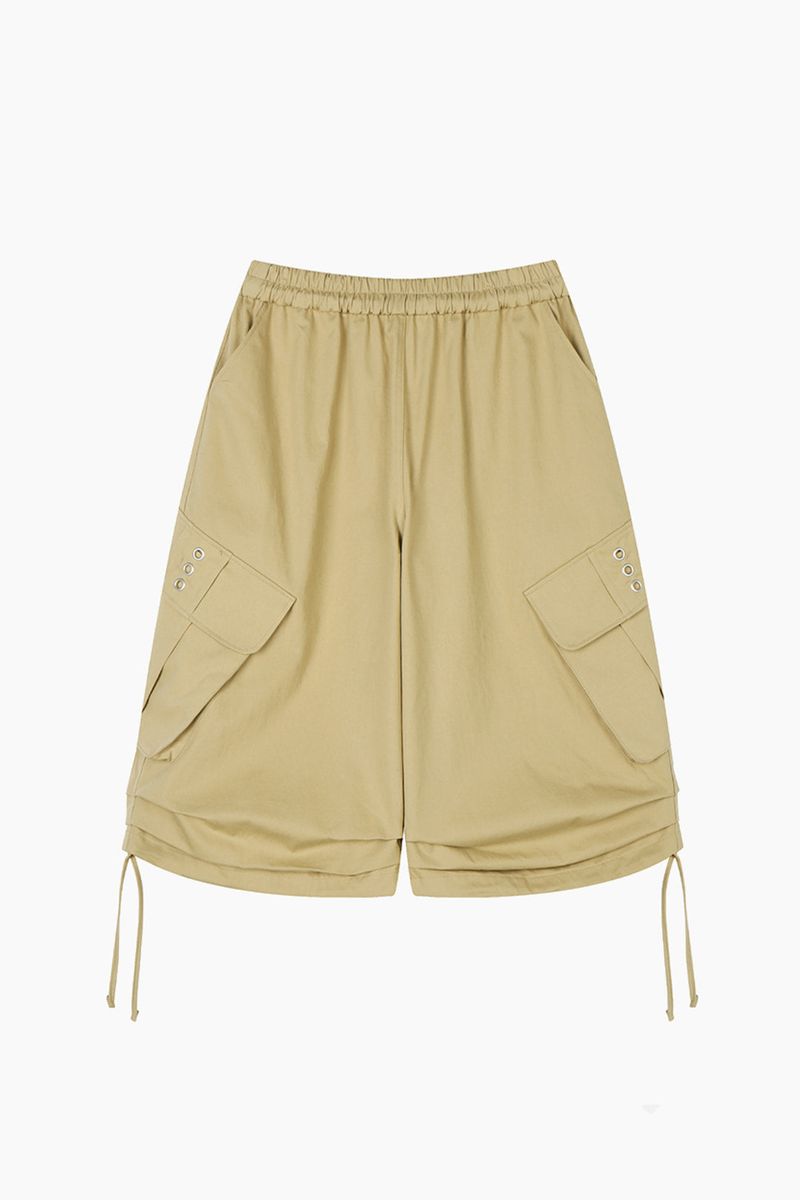 String Balloon Bermuda Pants