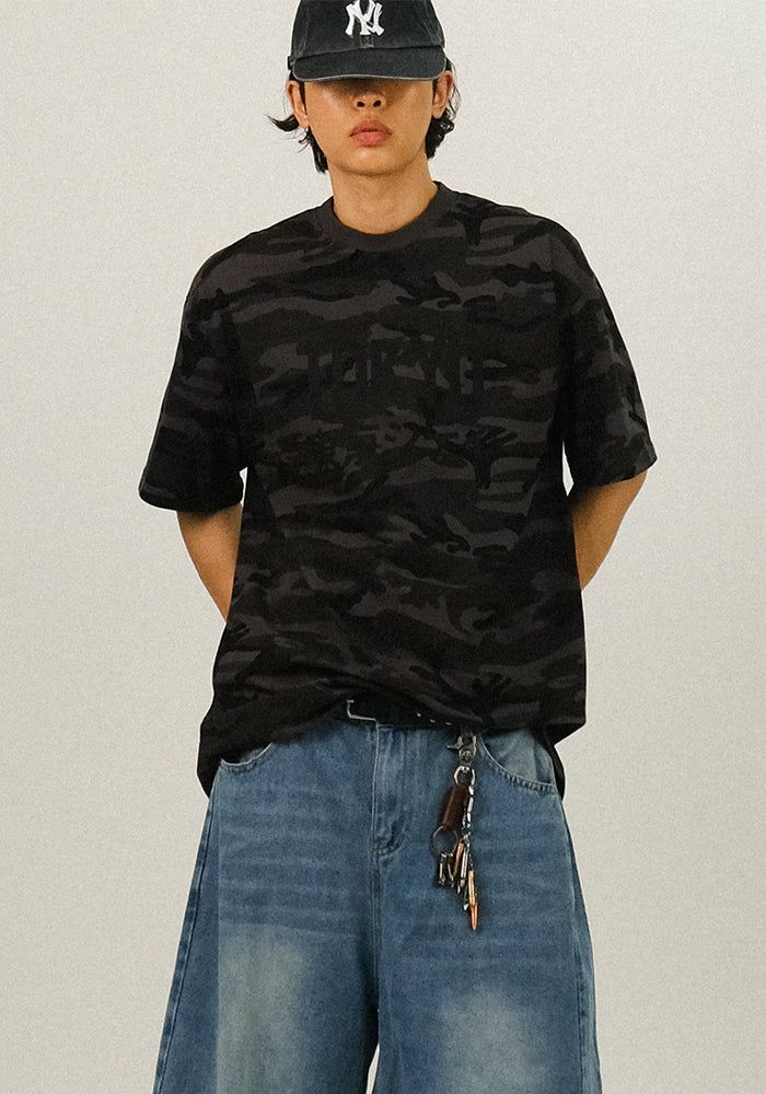 SEMIKAJI(セミカジ)の「WD Camo Lettering 1/2 T(Tops)」
