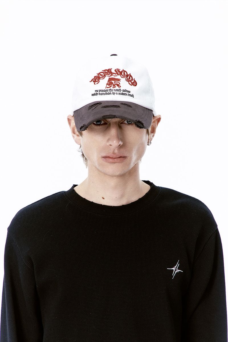 ETCE（イーティーシーイー）の「BOY HOOD DESTROYED CAP (WHITE)（Hats）」