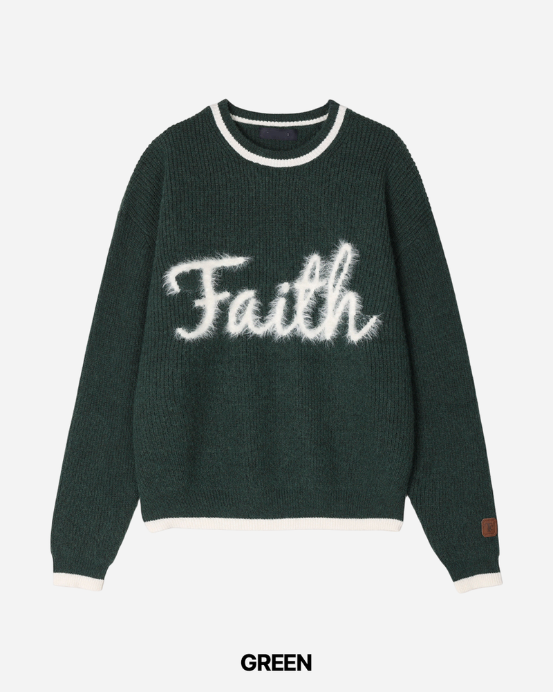 Faith Lettering Knit