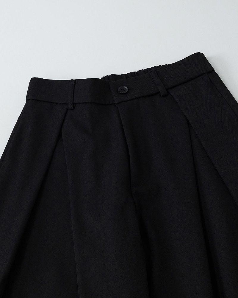 Ian Double-Pleat Wide Slacks
