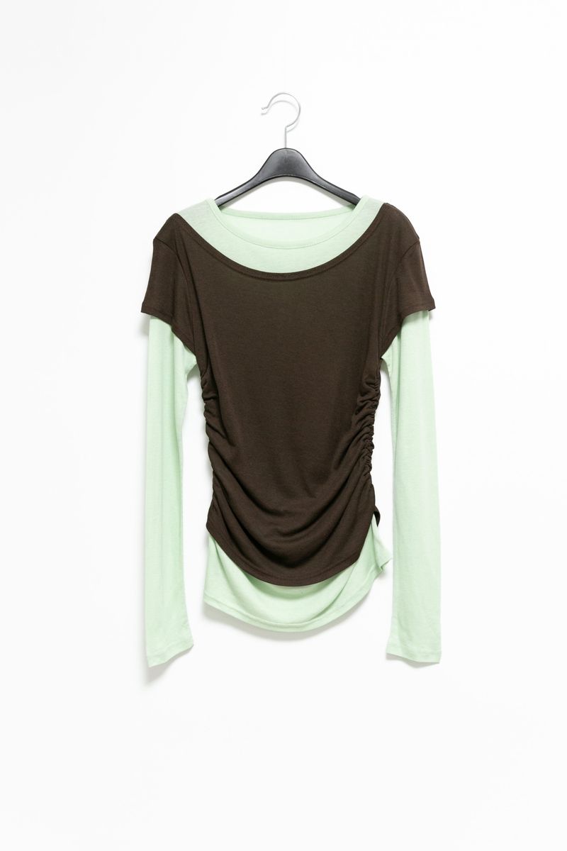 tencel color layered top(4colors)