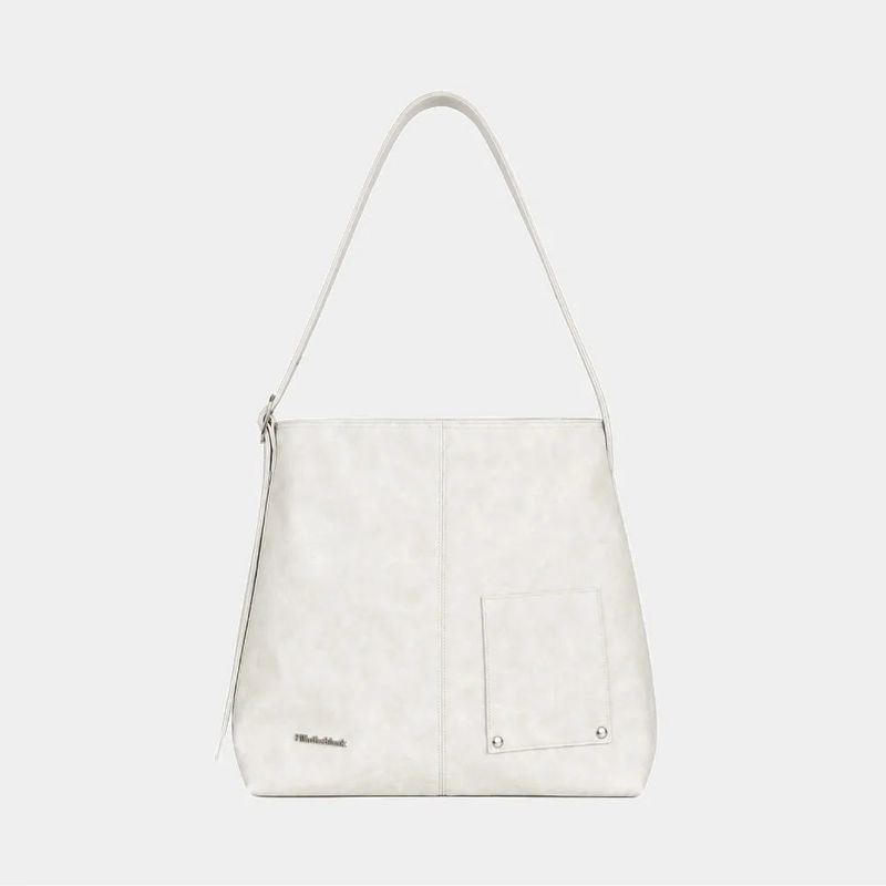 Suede Basket Bag (stone)