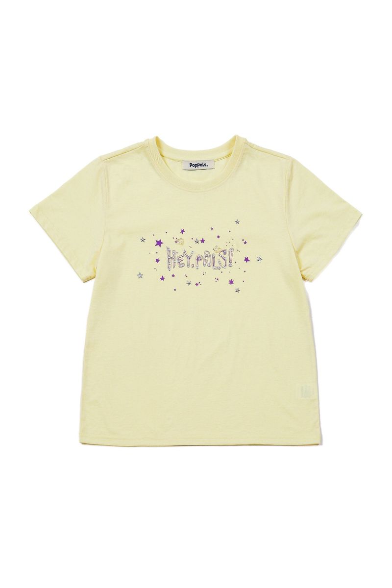 POPPALS（ポップパルズ）の「Hey Pals Milkyway T-shirt [Lemon yellow]（Tops）」