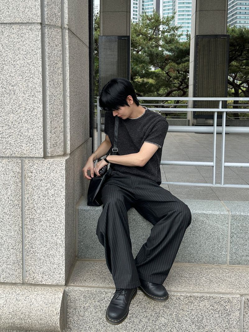 Abel Tencel Stripe Wide Slacks