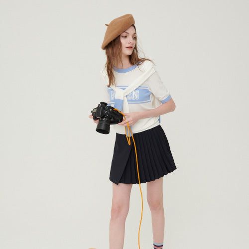 Logo jacquard knit set-up