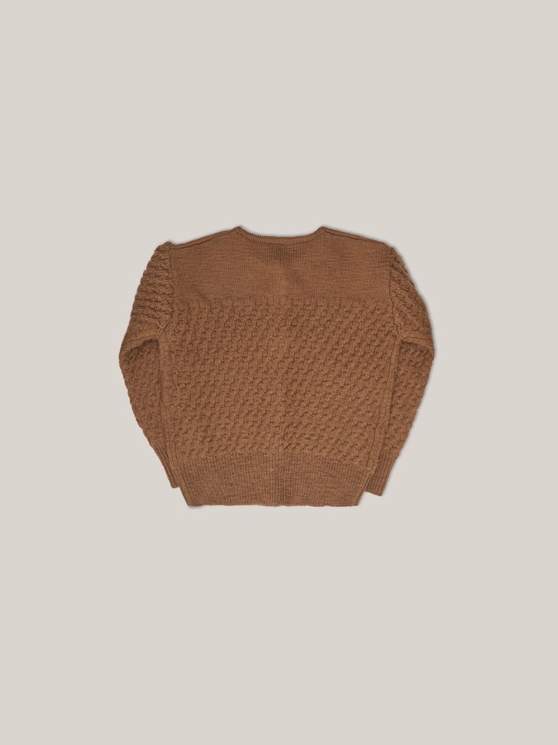PIE WOOL CARDIGAN [ CINAMON ]