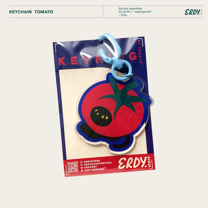 Erdy(エルディー)の「 キーチェーン | ブラックキャットトマト(トイ/キーホルダー)」