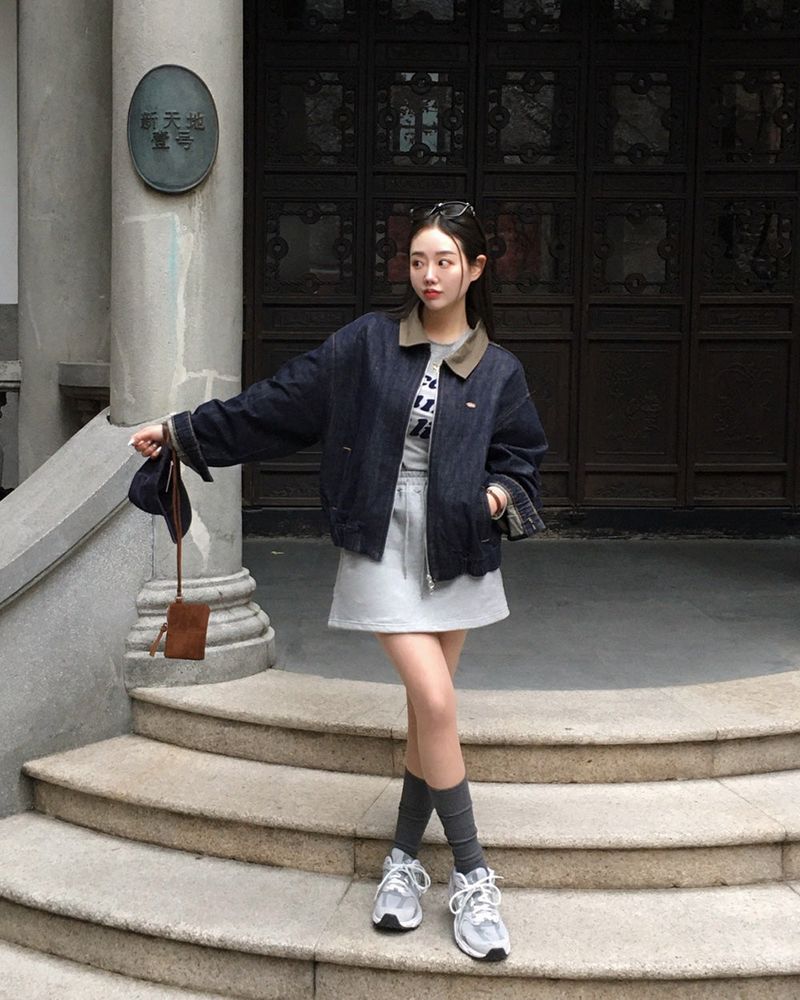[Bellide made] Peter Overfit Denim Colored Blouson