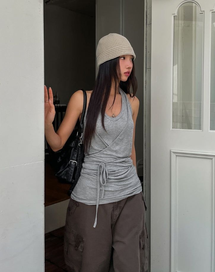 Heid Halter Layer Long Sleeveless