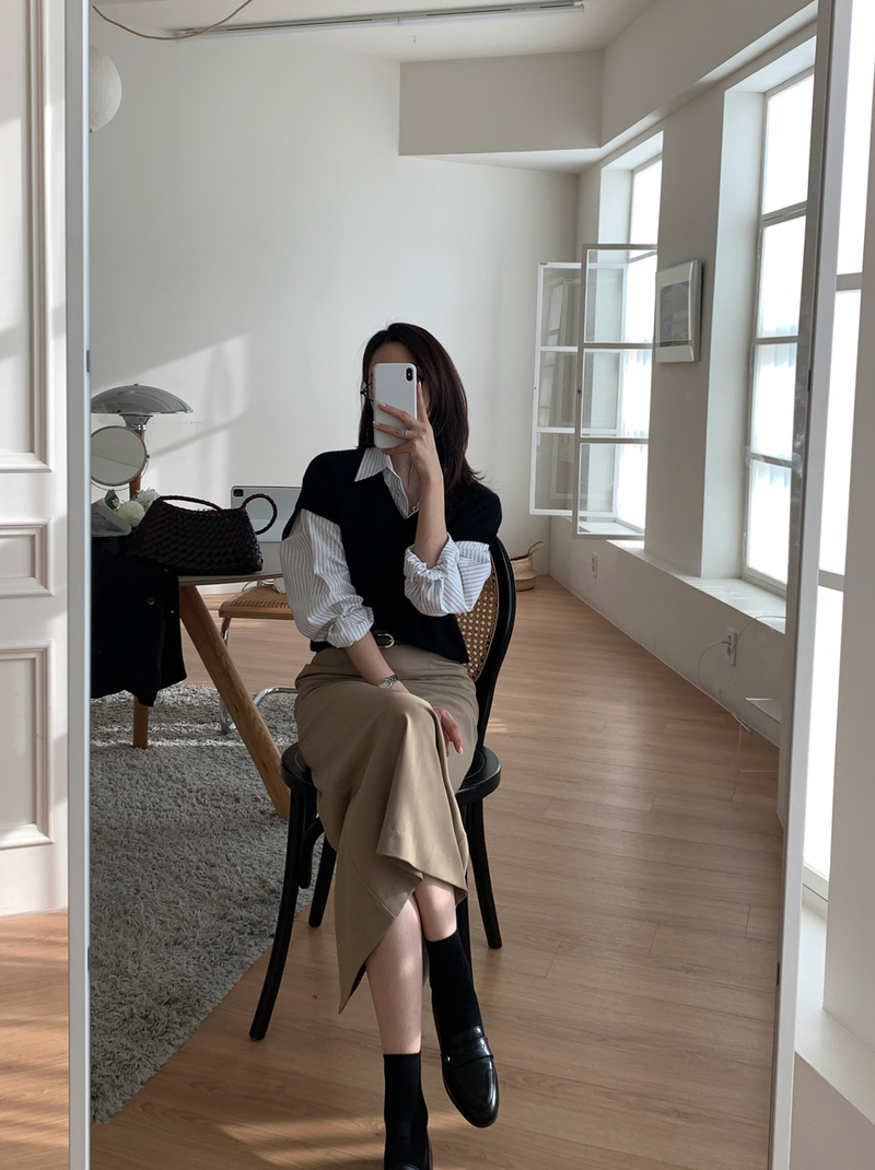 Setter Slit Belt Skirt / 4 colors