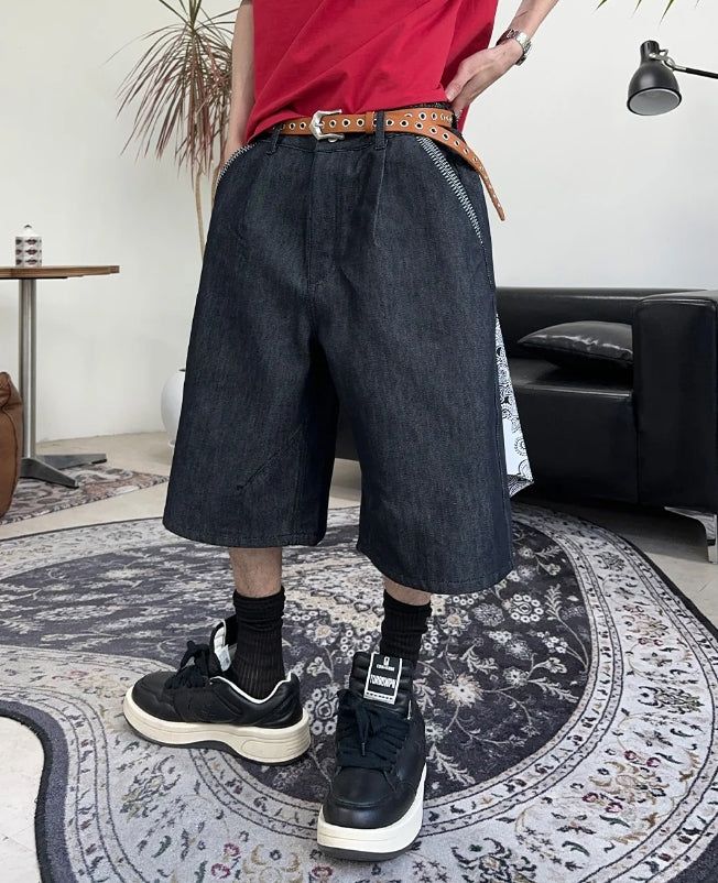 Rocky Spider Bermuda Denim Pants