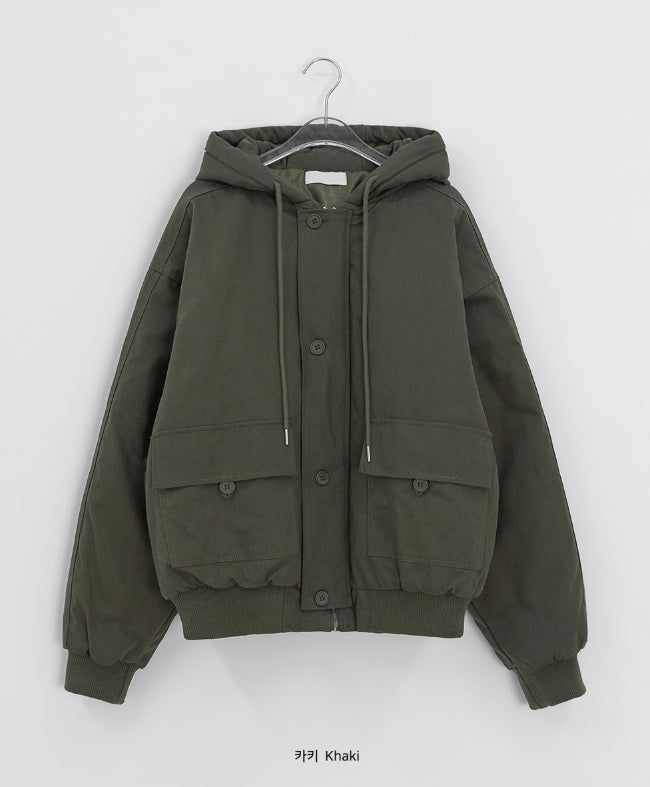 [unisex] Bittori Button Hood Wellon Padding Jumper