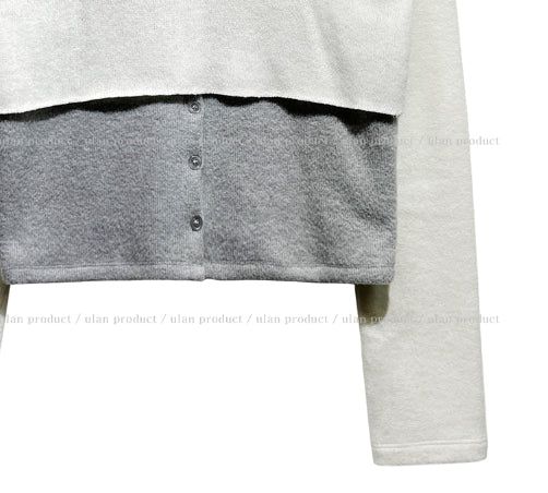 Linz Two-Tone Layered Knit Cardigan