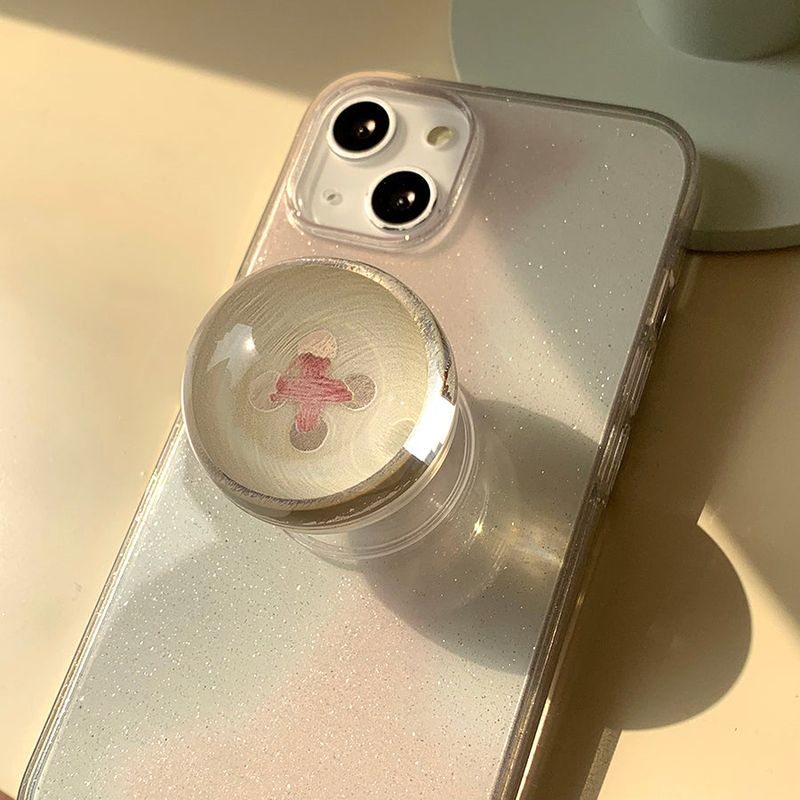 Pink - Blur Button Phone Case Bead Tok Set_glitter