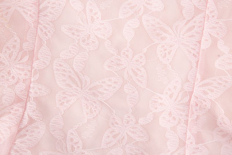 lace backless top pink butterfly