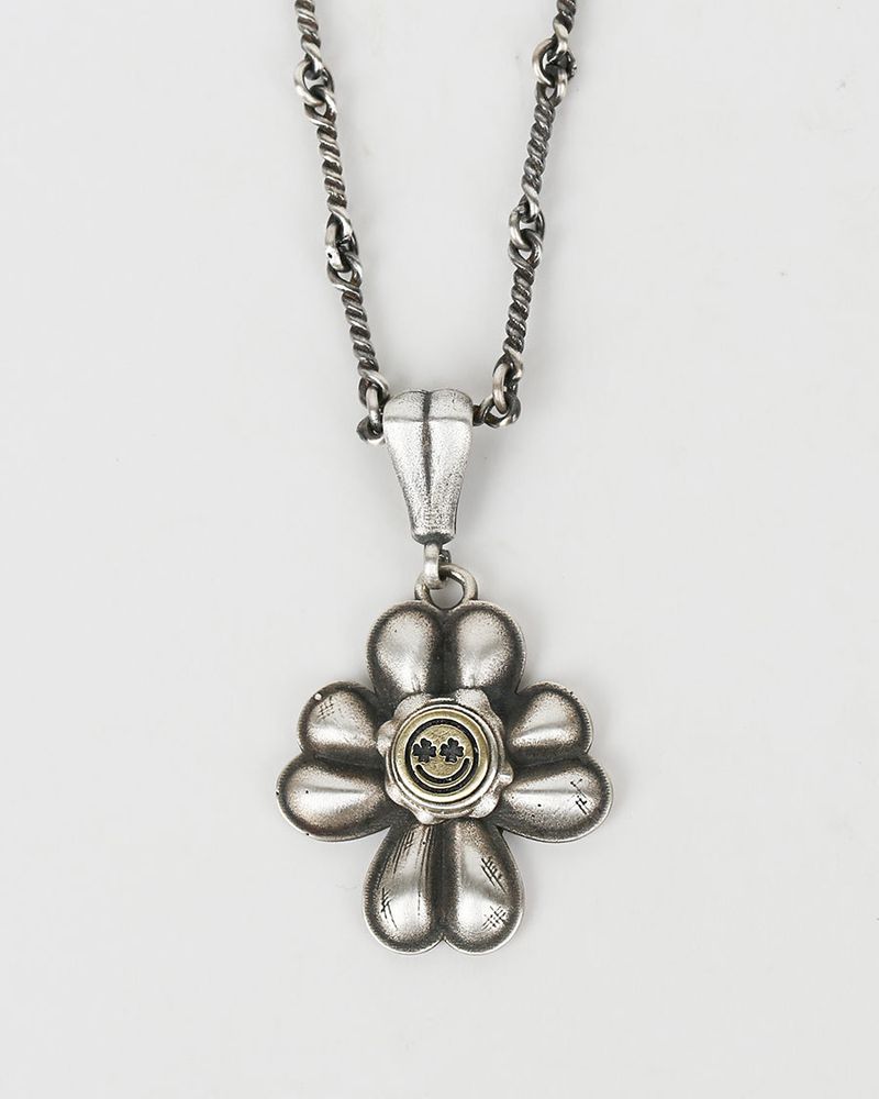 Smile leaf clover necklace (925 silver)