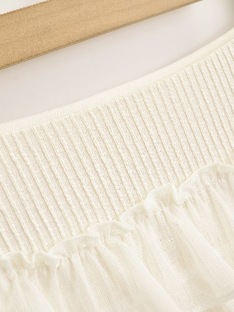 Frill lace banding mini skirt 231138038