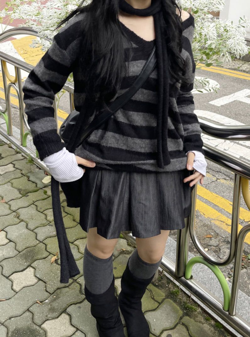 Daily Pleats Normcore Denim Skirt