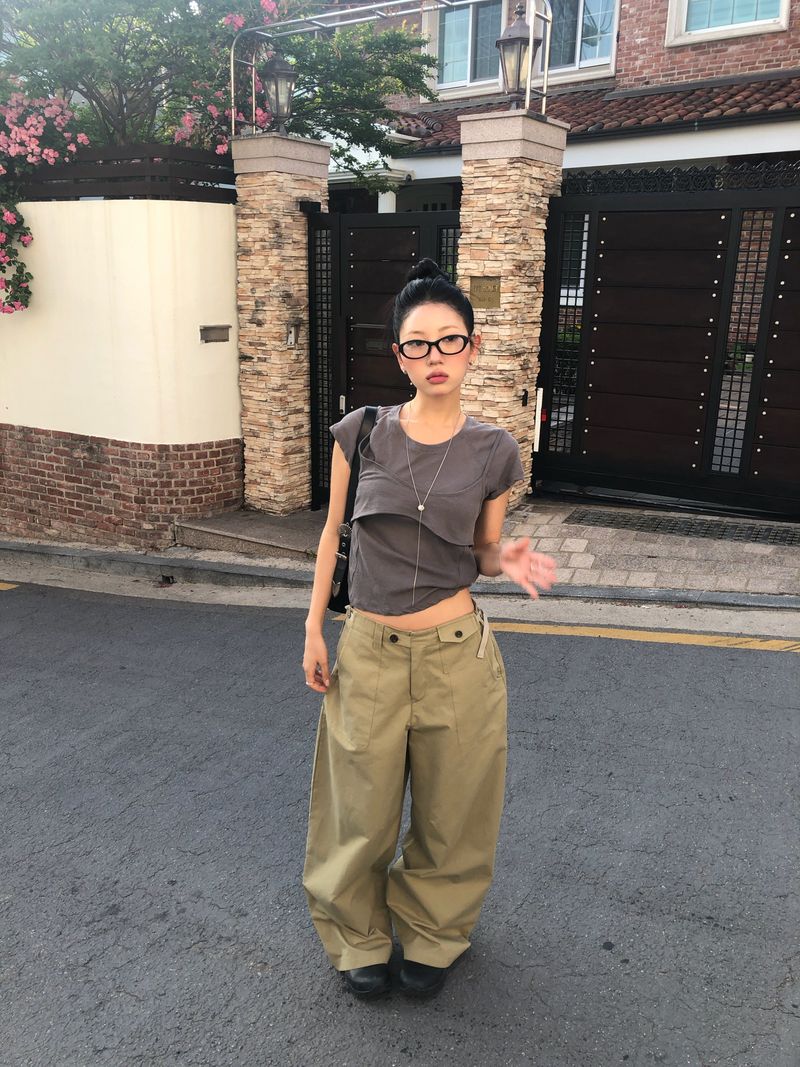 Taupe Wide Pants