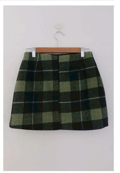 MATCHA CHECK MINI SKIRT