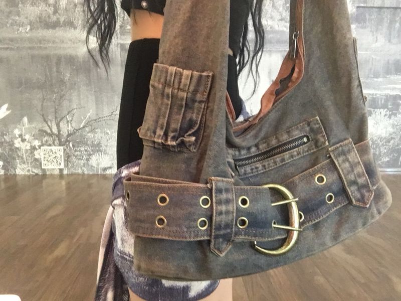 Vintage denim bag