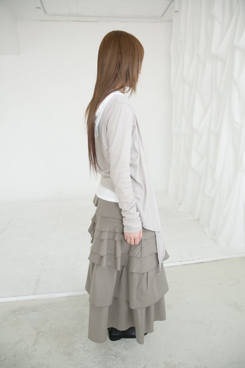 ruffle flare skirt(2colors)