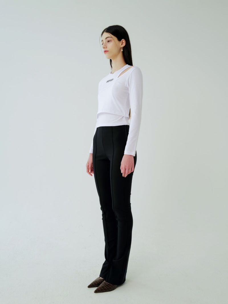DOUBLE LAYERED LONG SLEEVE T-SHIRT (WHITE)