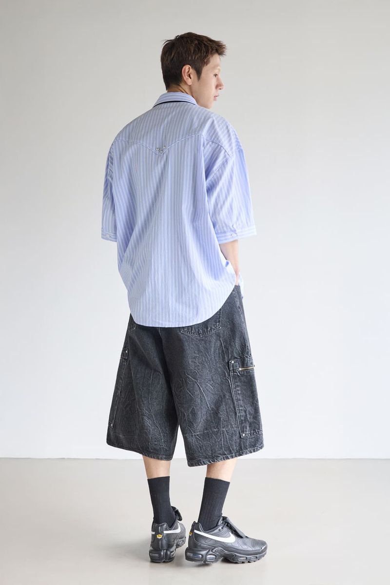 ZIPPER CARGO BERMUDA PANTS