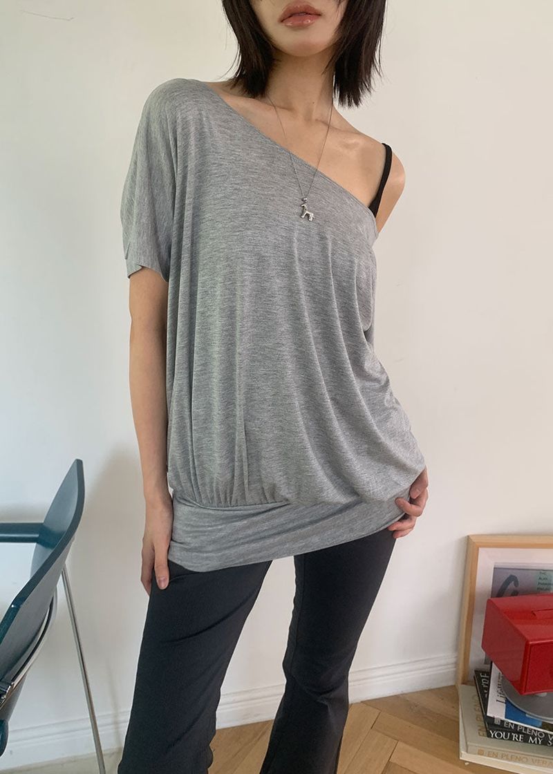 OFF SHOULDER HALF TOP OPS (3color)