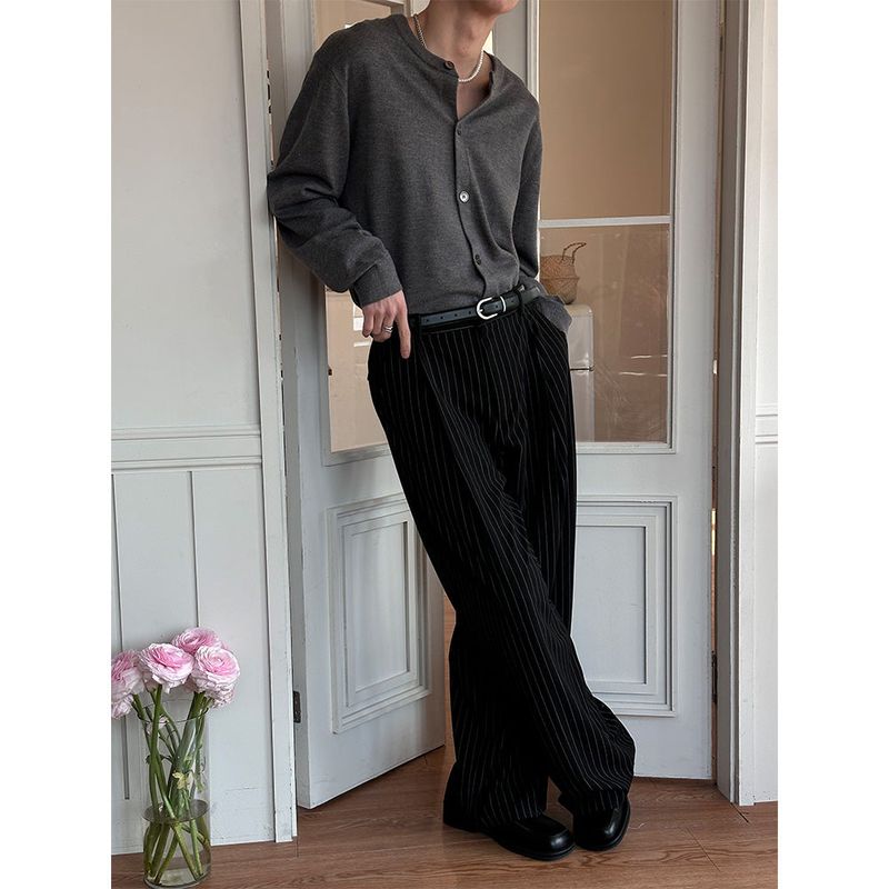  [S/S] Low stripe wide slacks(3color)