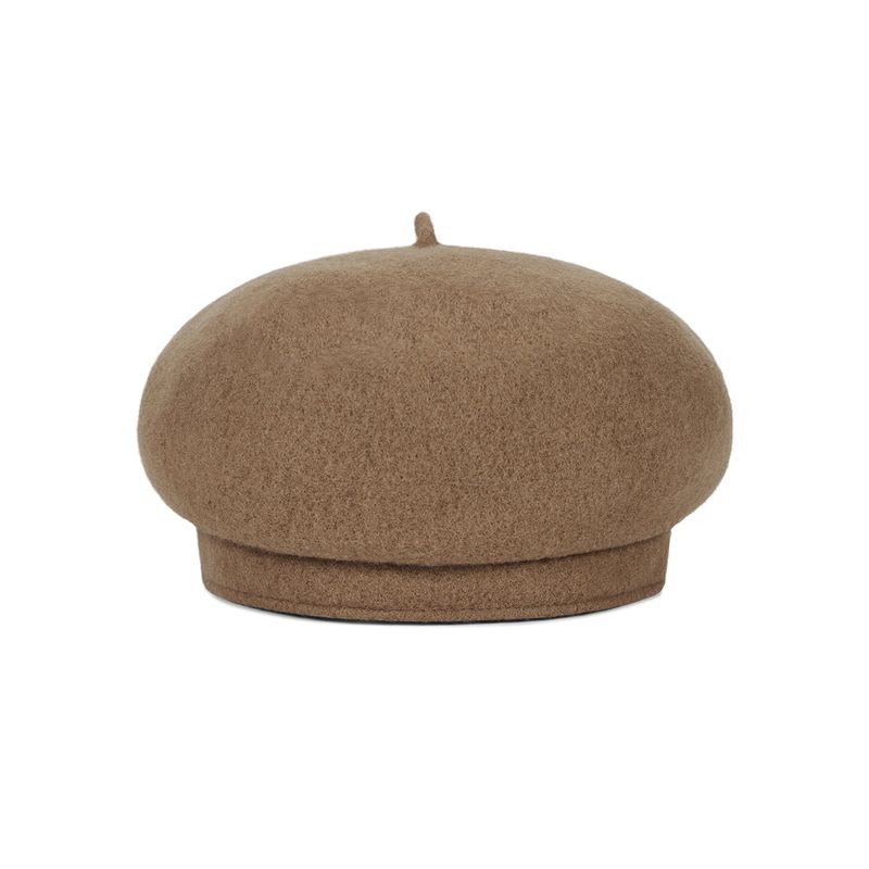 VA Oval-Metal Wool Beret  / Camel