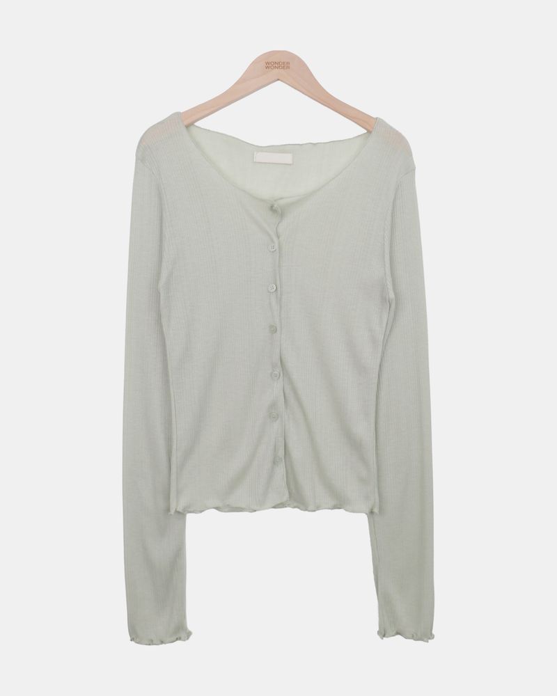 Rohin Frill Ribbed Cardigan