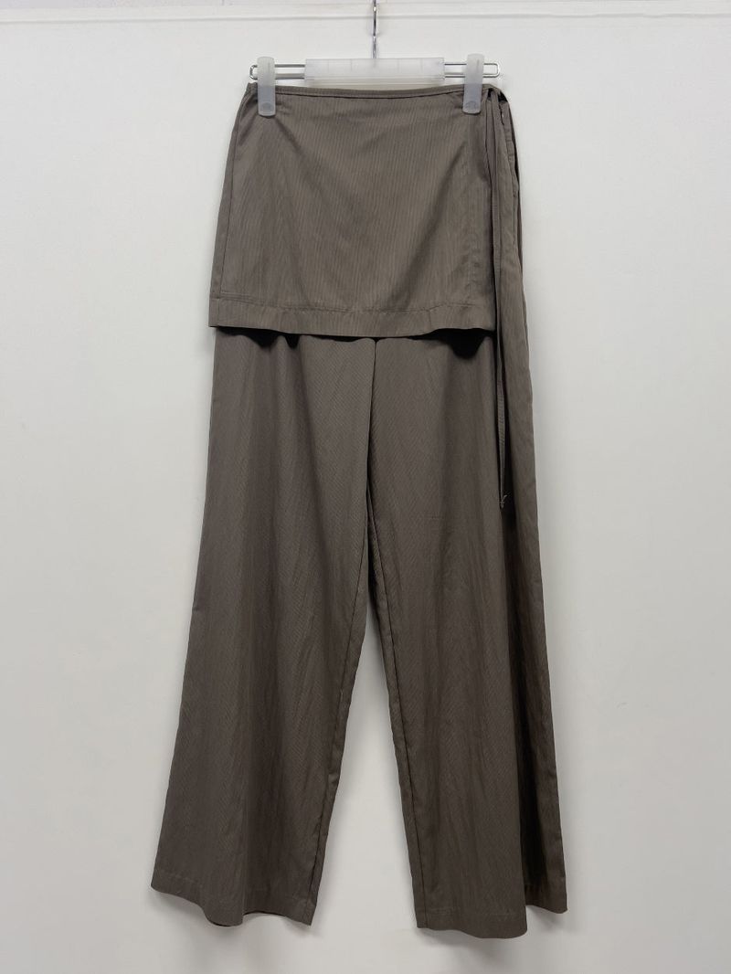 Euro Wrap Nylon Wide Pants