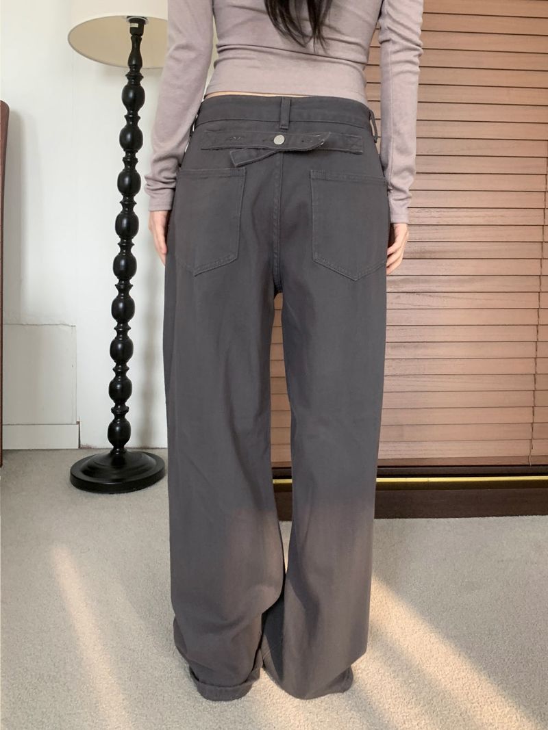 Back Point Bizzo Wide Long Denim Pants