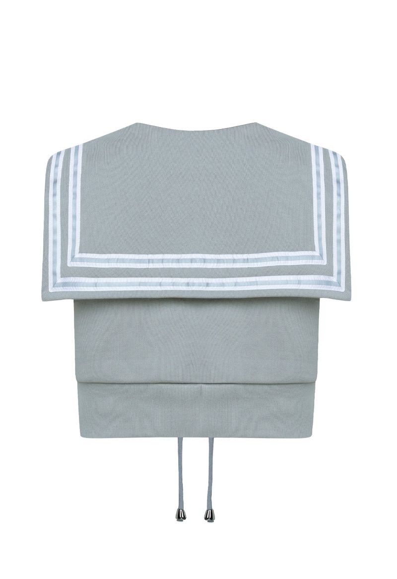 RIBBON SAILOR VEST (GRAY)