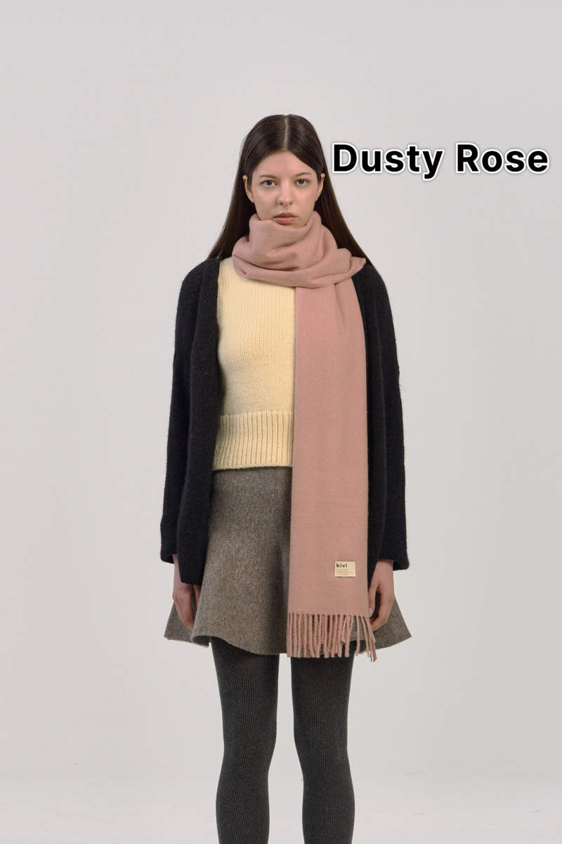 plain knit muffler scarf (12COLOR)