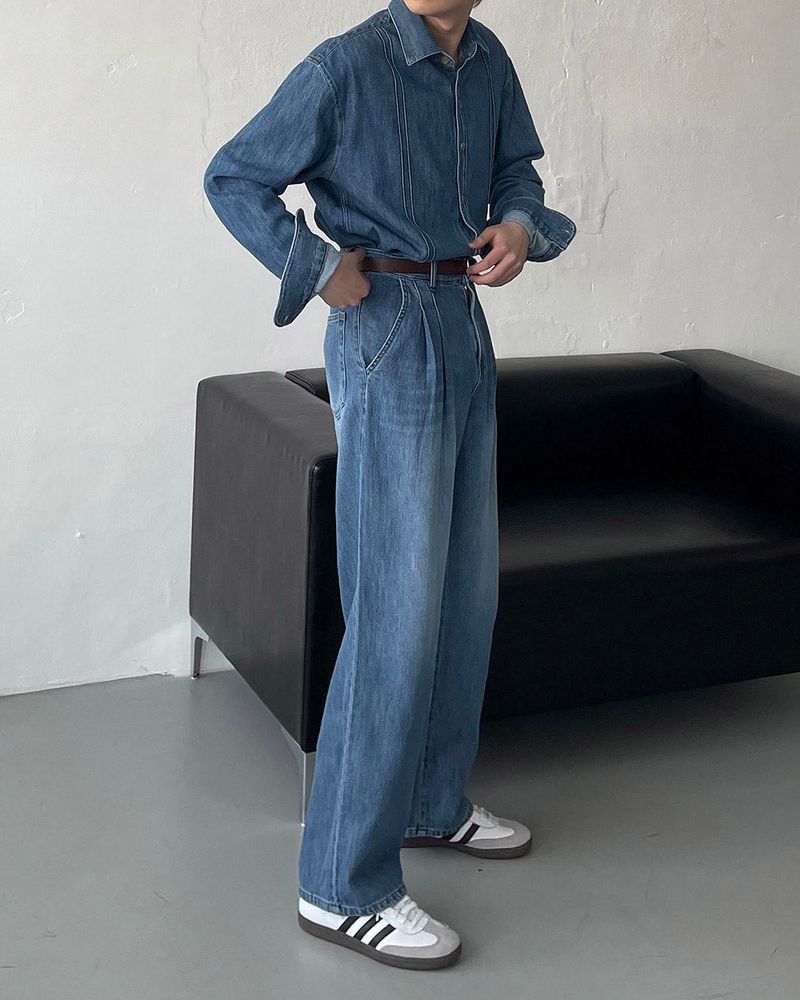 LE Coleman Linen Two-Tuck Denim