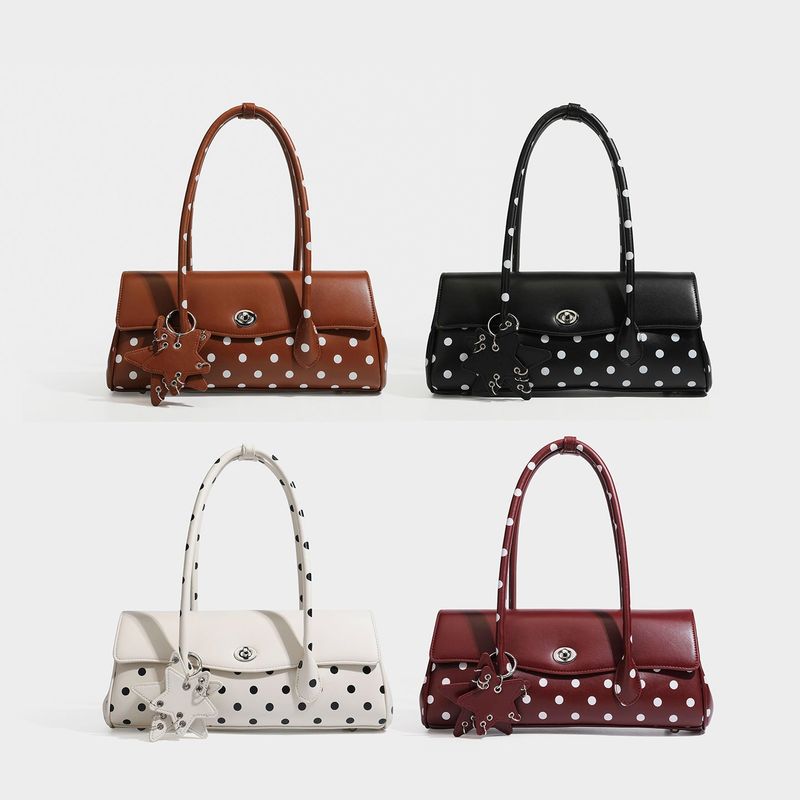 Star Keyring French Vintage Polka Dot Baguette Bag
