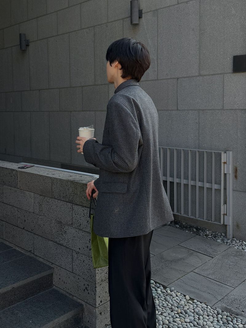 ASCLO Wool Houndstooth Jacket (2color)