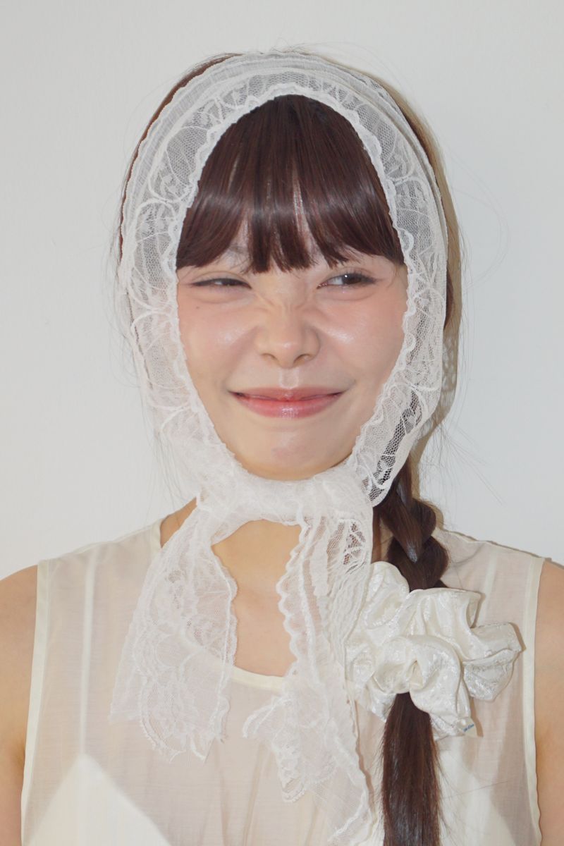 FLOWER JACQUARD PATTERN HAIR SHUSHU SCRUNCHIE(1ps)
