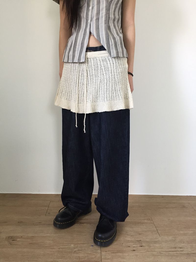 Layered Summer Knit Skirt (2color)