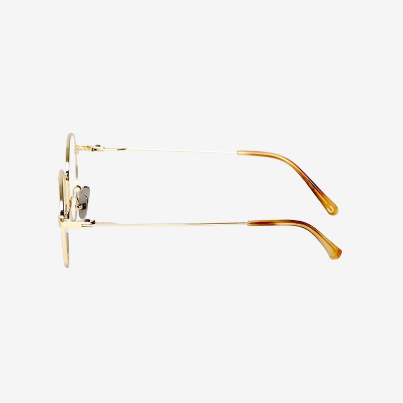 Knouun Round titanium glasses CODE. 103. D Sizzy Gold 