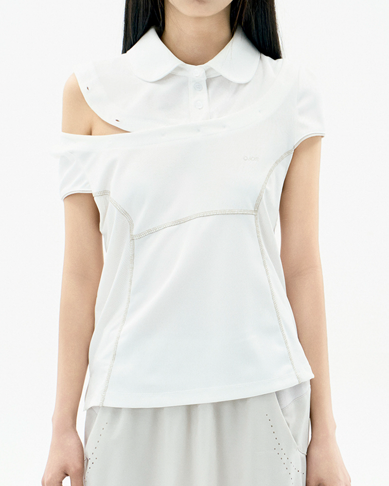 ojos（オホス）の「Detachable Collar T-shirt / Off White（Tops）」